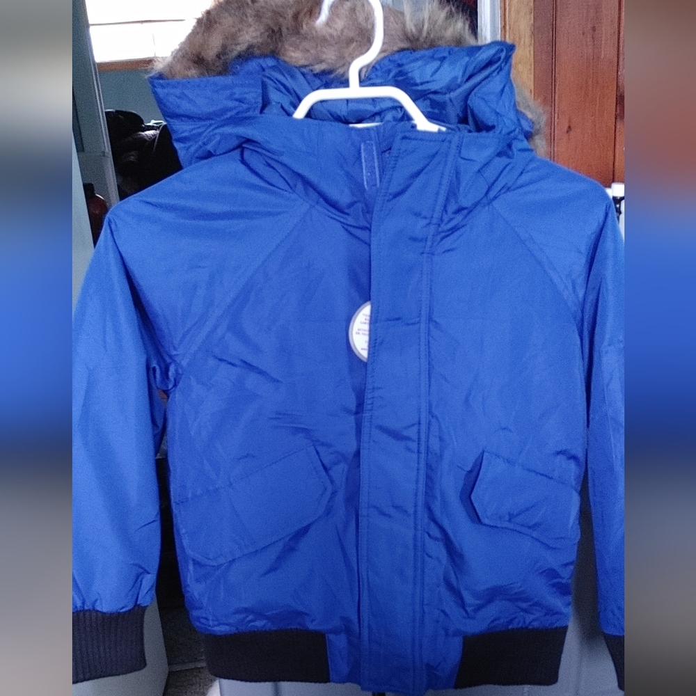 Swiss Tech boys size medium 8 bomber jacket royal blue NWT